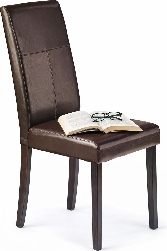 Brązowe Krzesło Tapicerowane Wenge T9-W73