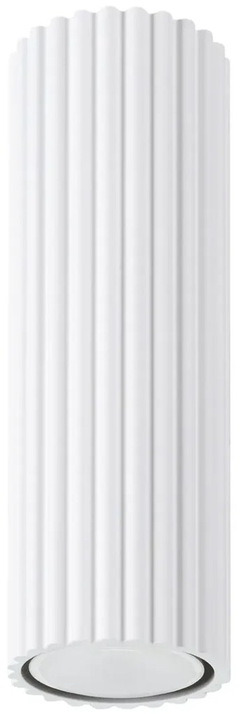 Plafon KARBON 20 biały ryflowany SOLLUX  LIGHTING