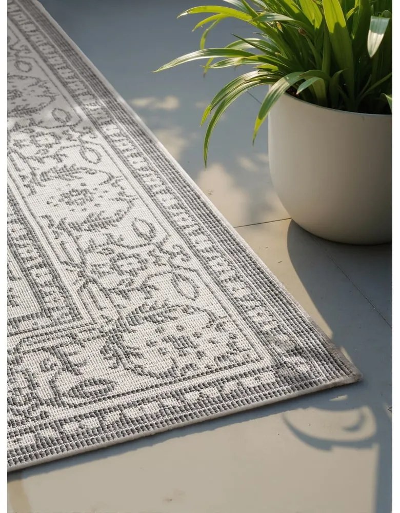 Dywan odpowiedni na zewnątrz w szaro-śmietankowym kolorze 120x170 cm Duet Kona – NORTHRUGS
