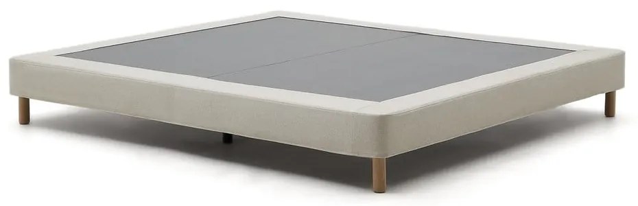 Beżowe tapicerowane łóżko dwuosobowe 180x200 cm Ofelia – Kave Home