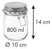 Tescoma Słoik na przetwory z klipsem DELLA CASA, 800 ml, 0,8 l