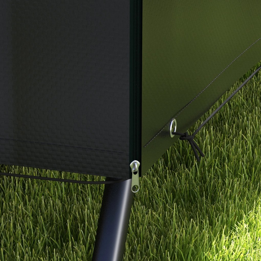 Outsunny Pokrowiec ochronny na meble ogrodowe, 215 cm x 155 cm x 150 cm, Czarny | Aosom PL