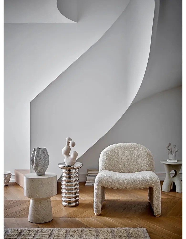Kremowy fotel z materiału bouclé Neel – Bloomingville