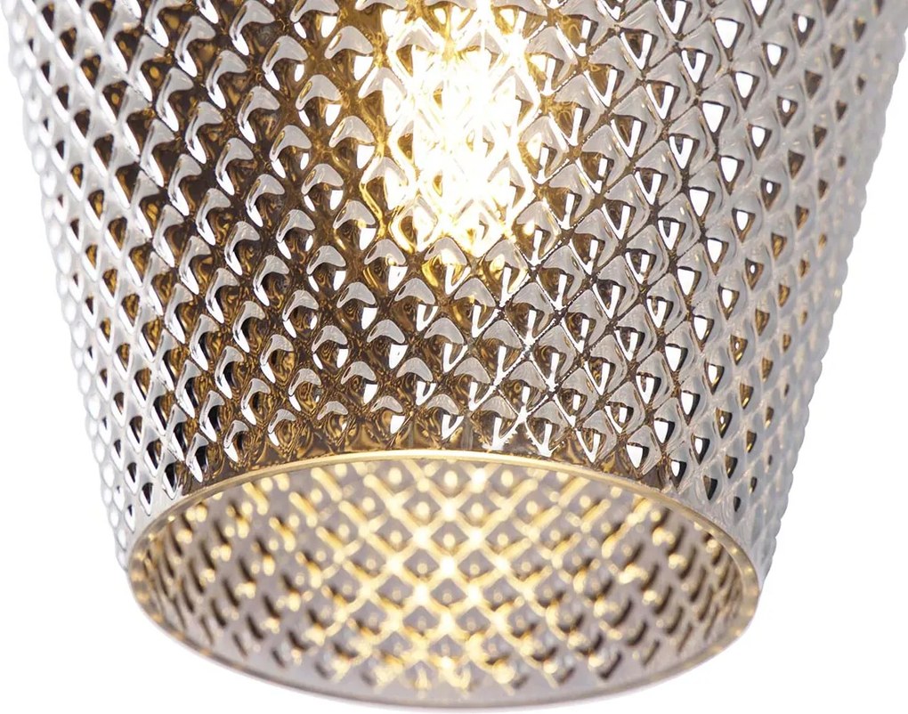 Inteligentna lampa sufitowa mosiężna z przydymionym szkłem, w tym Wi-Fi A60 - Karce