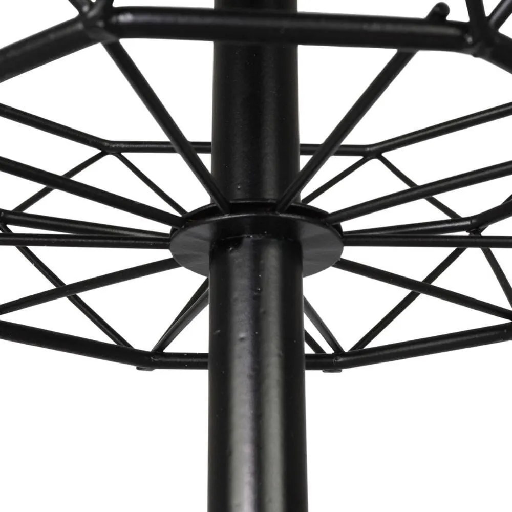Koszyk na owoce i warzywa miska 2-poziomowa loft 43 cm (Czarny)
