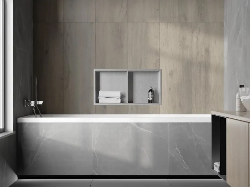 Mexen X-Wall-R półka wnękowa z kołnierzem i półką 60 x 30 cm, inox - 1910603010S