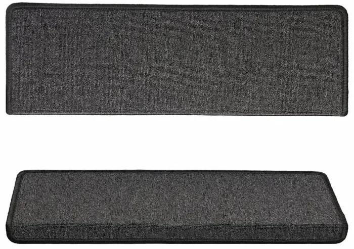 Komplet 15 prostokątnych nakładek na schody antracyt C9-B65