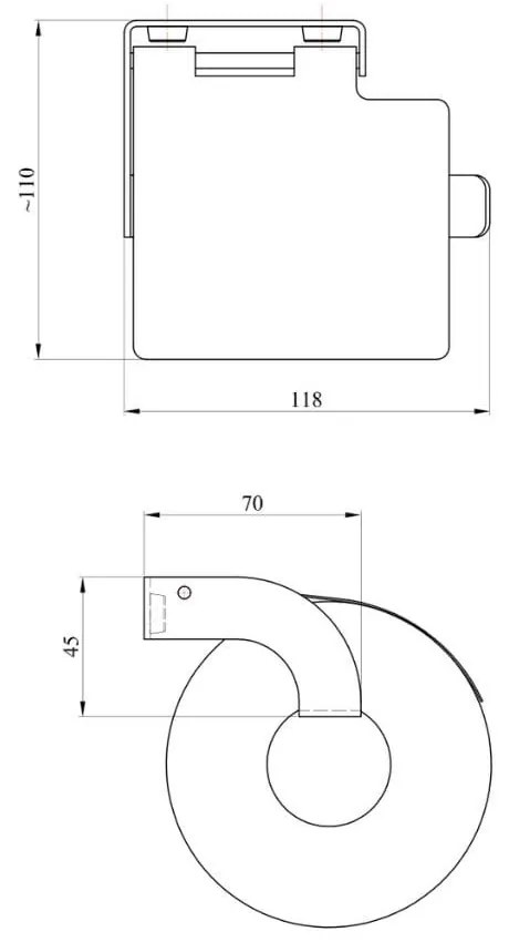Uchwyt na papier toaletowy chrom Massi