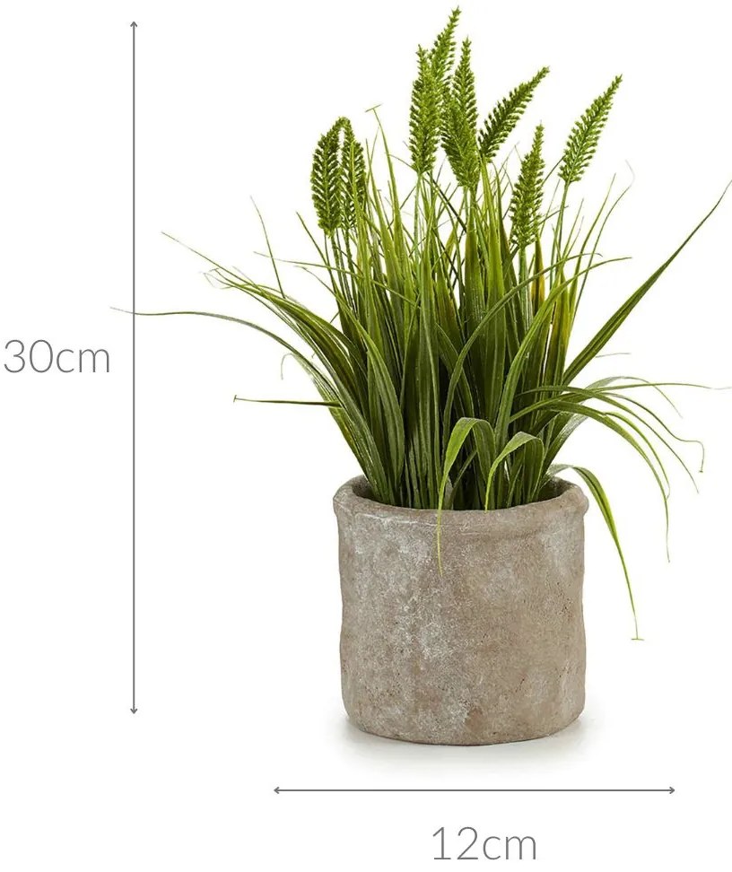 Sztuczna trawa w betonowej doniczce, 30 cm