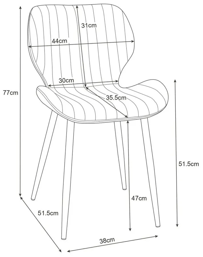 Minimalistyczne różowe krzesło z welurową tapicerką - Oferion 3X