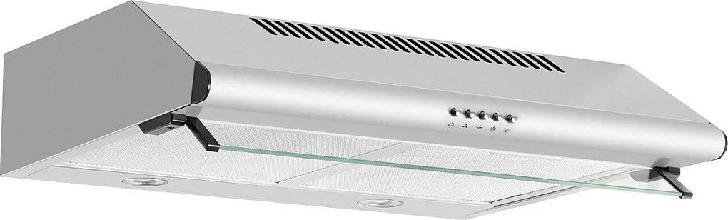 Okap daszkowy GLEM 60cm stal nierdzewna 344m³/h, 2 silniki, filtry zmywalne, oświetlenie LED, odprowadzanie lub recyrkulacja