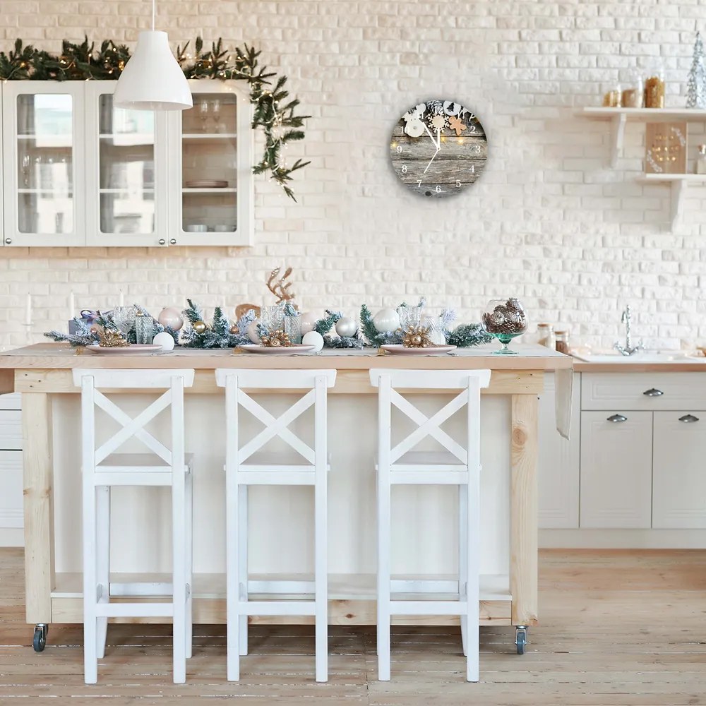 Zegar ścienny Choinka Święta Prezenty Ozdoba