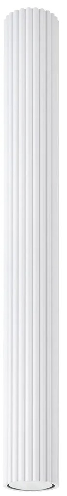 Plafon KARBON 60 biały ryflowany SOLLUX LIGHTING
