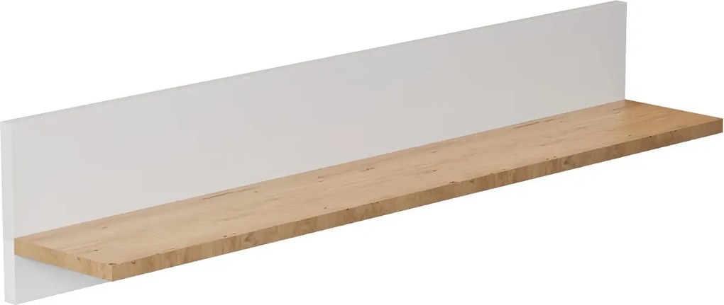 Klasyczna Półka Biały Ścienna Na Książki + Hikora H5-M87