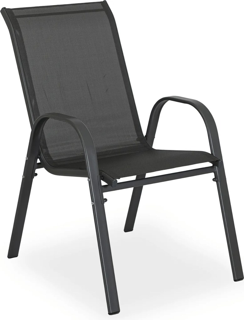 Zestaw Mebli Ogrodowych NEBRASKA Szary 6 Krzeseł Stół Tarasowy Parasol Nowoczesny