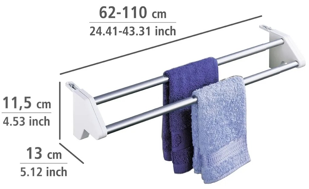 Wenko Rozciągany suszarka do bielizny wiszącaStandard, 2,14 m