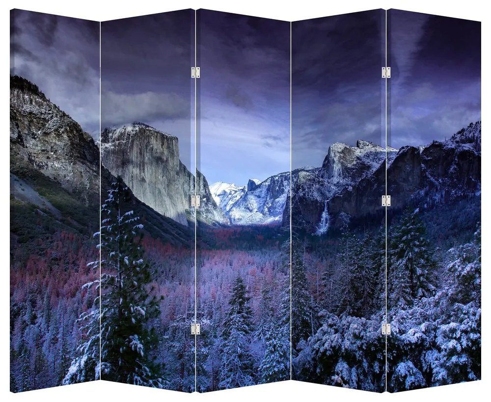 Parawan - Zimowe górskie krajobrazy (210x170 cm)