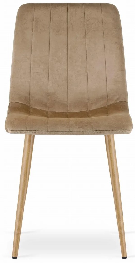 Aksamitne krzesło LAVA, brązowe
