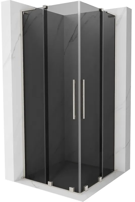 Mexen Velar L Duo kabina prysznicowa rozsuwana 80 x 80 cm, grafit, nikiel szczotkowany - 871-080-080-02-43-97