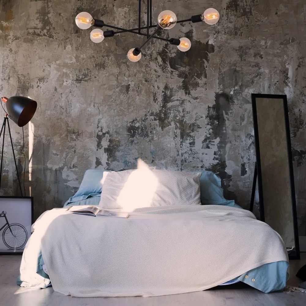 Czarna lampa sufitowa 64x64 cm Flower – Opviq lights