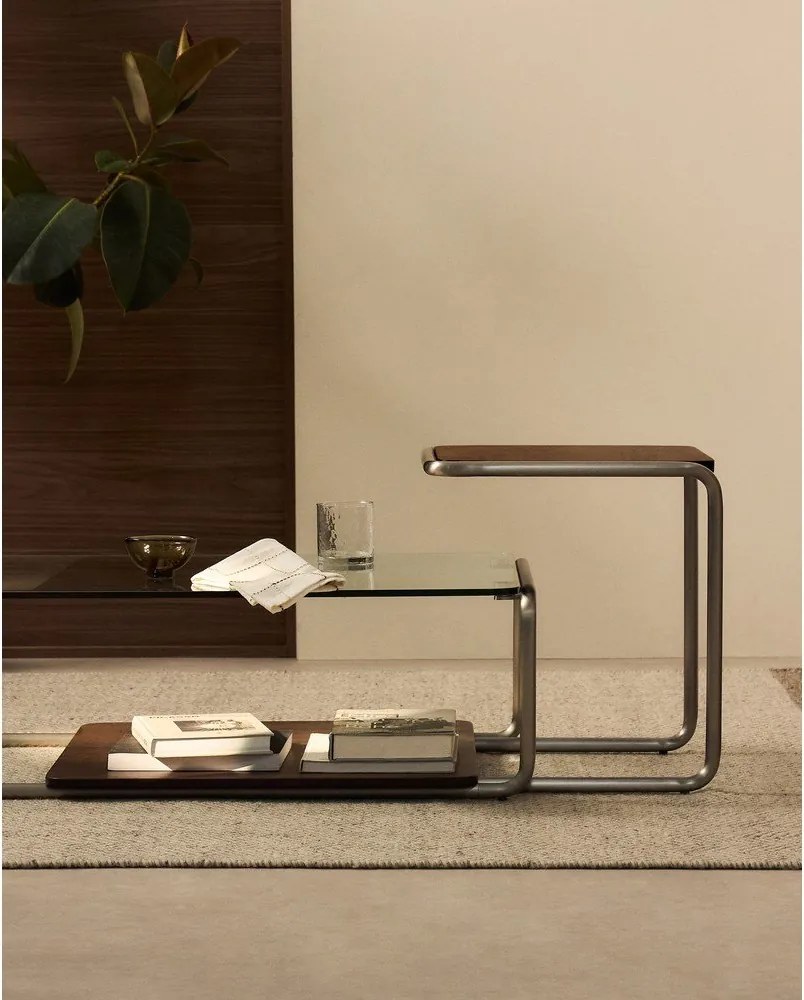 Stolik w dekorze orzecha 42x42 cm Tarsel – Kave Home