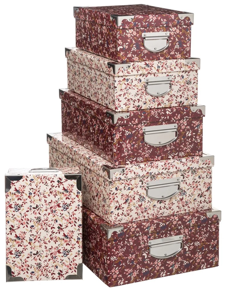 Zestaw pudełek w różnych rozmiarach, karton, 6 szt.