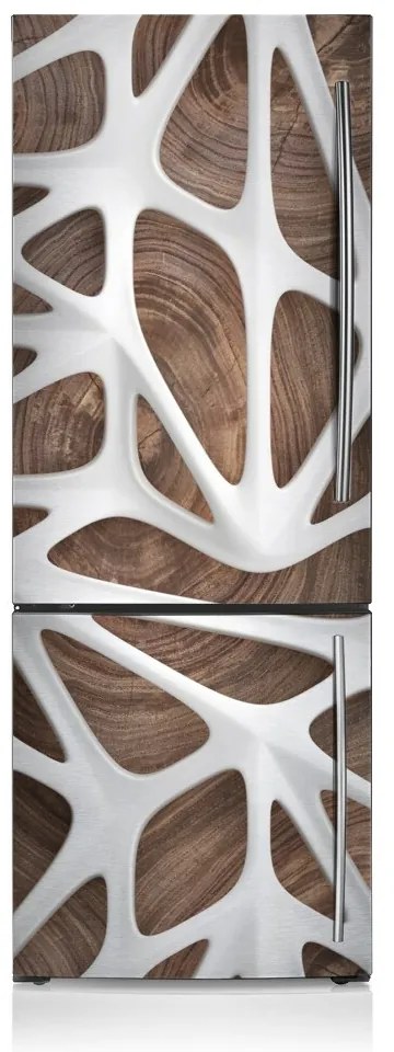 Osłona dekoracyjna na lodówkę Abstrakcyjne drewno