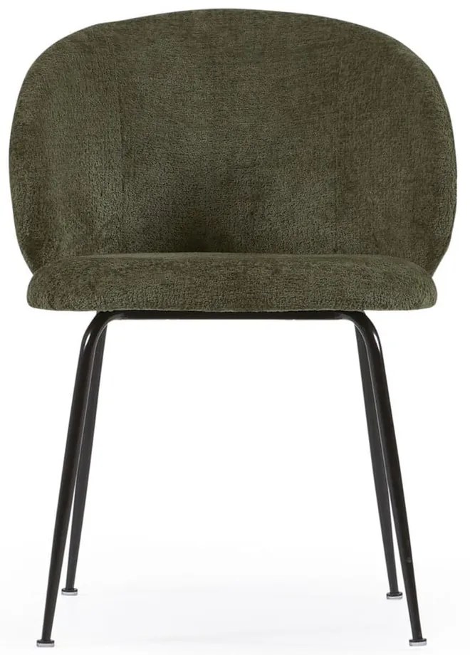 Zielony tapicerowany fotel jadalniany Minna – Kave Home