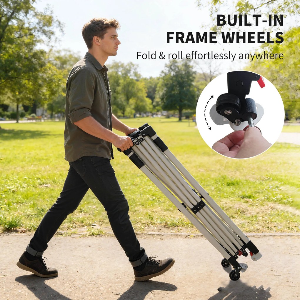 Outsunny Pawilon 3 x 3 m Wodoodporny Stabilny Zimoodporny Składany Pawilon Pop-Up, UV 50+ z Torbą i Workami z Piaskiem | Aosom PL