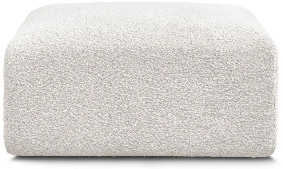Biały podnóżek z materiału bouclé Tina – Bobochic Paris