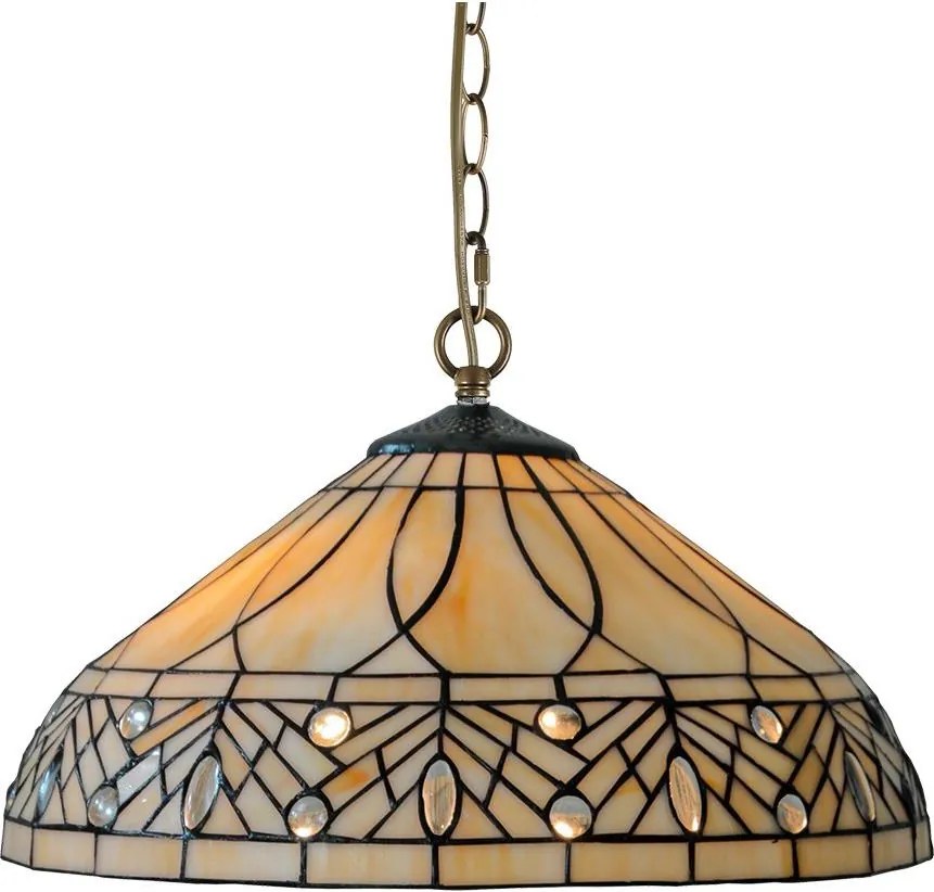 Prezent 241 - Żyrandol na łańcuchu TIFFANY 2xE27/60W/230V