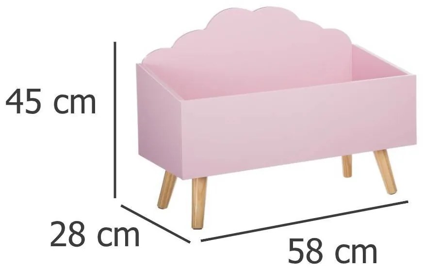 SCHOWEK, kufer na zabawki, 58 x 28 x 45 cm