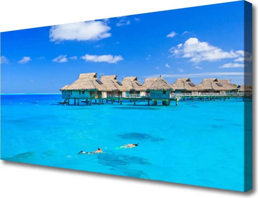 Fotoobraz na płótnie Willa nad Brzegiem Morza