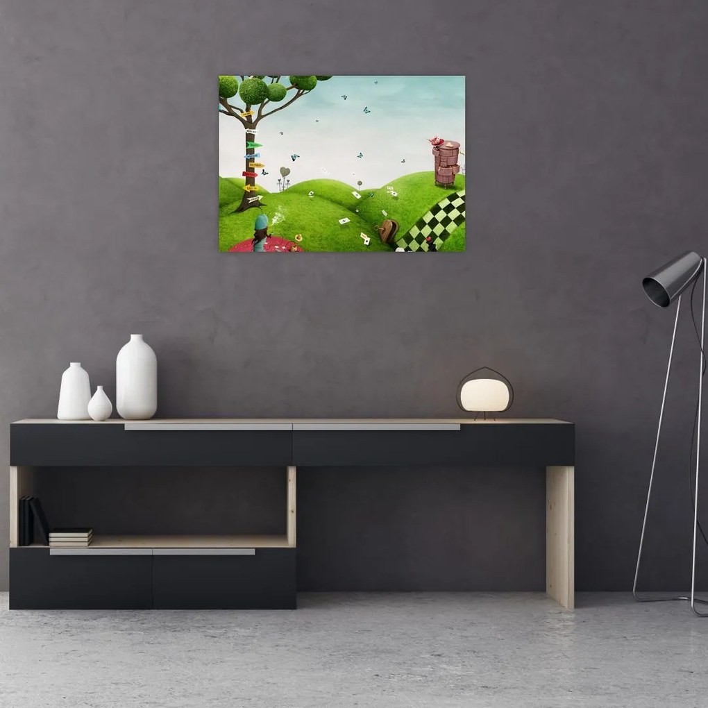 Obraz na szkle wspaniałego krajobrazu (70x50 cm)