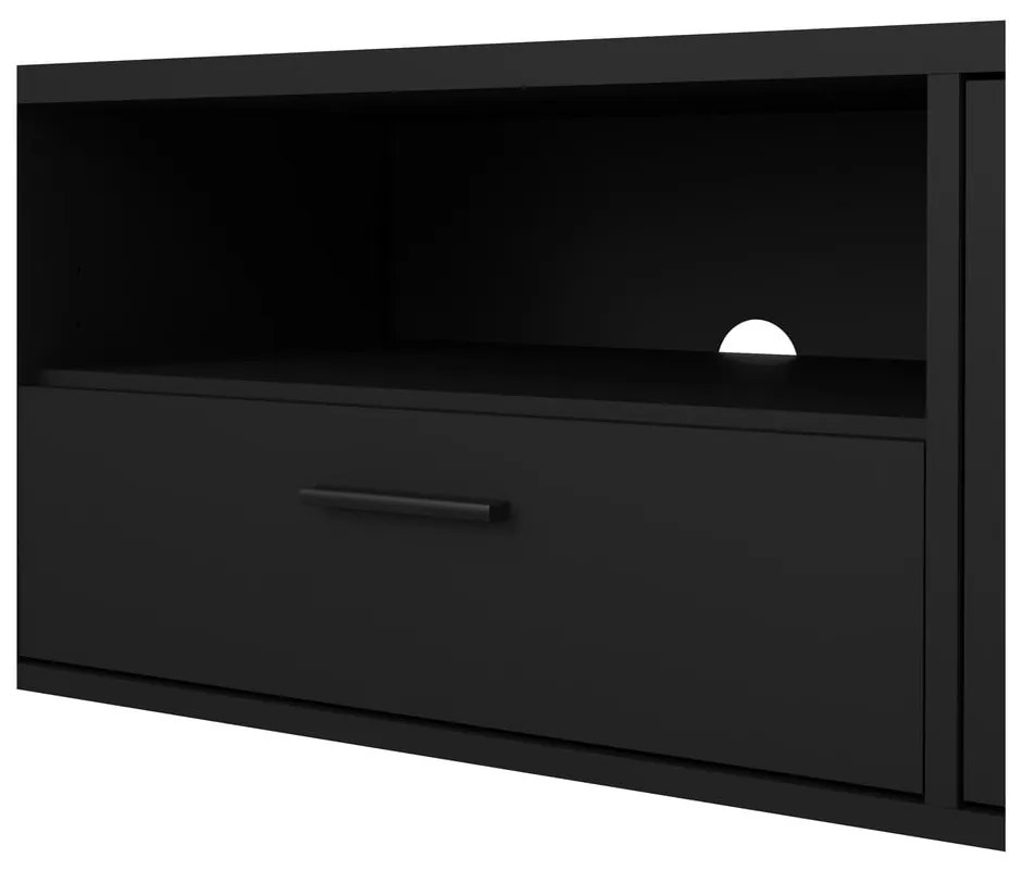 Czarna szafka pod TV 177x38 cm Media – Tvilum