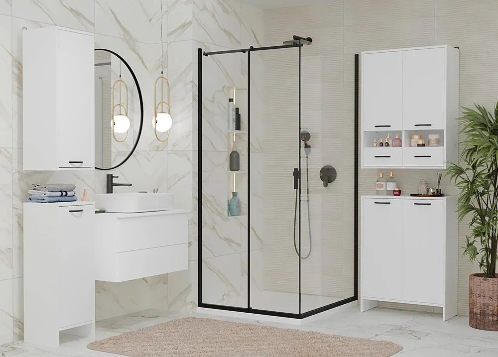 Szafka łazienkowa z koszem na pranie E4-B98