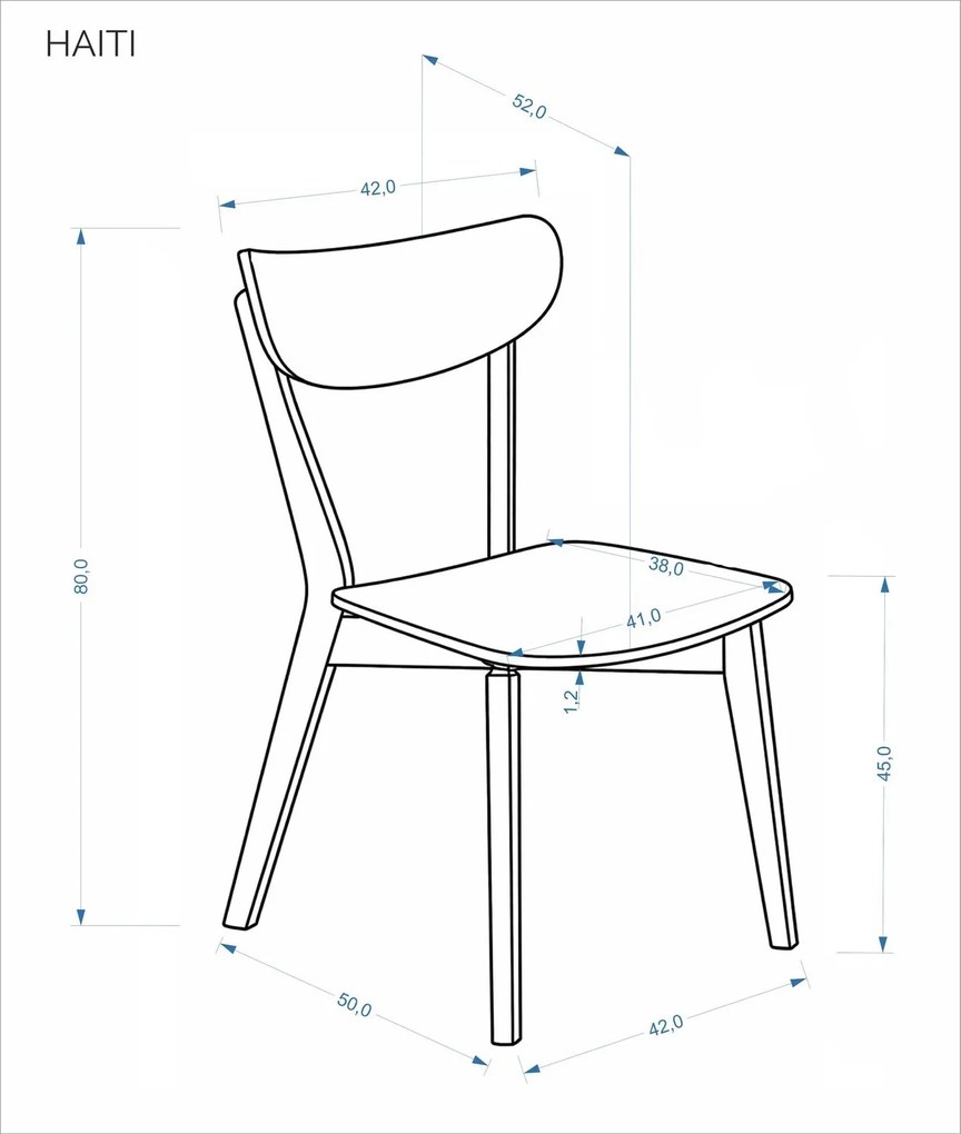 Krzesło z siedziskiem i oparciem ze sklejki Haiti Halmar