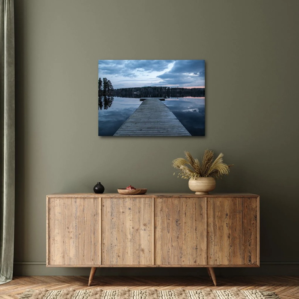 Obraz - Molo nad jeziorem (70x50 cm)