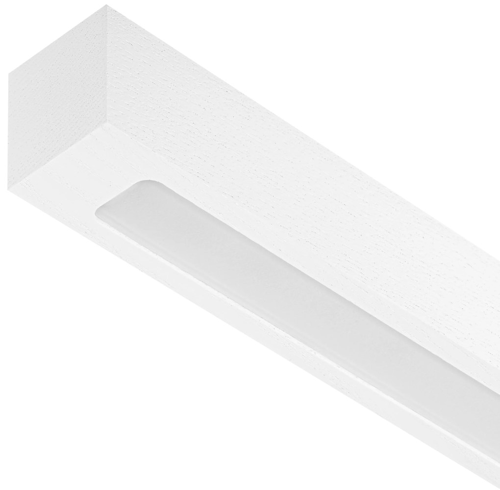 Biała lampa wisząca LED 115cm z drewna jesionowego L115KB-4K-WEIß wymi