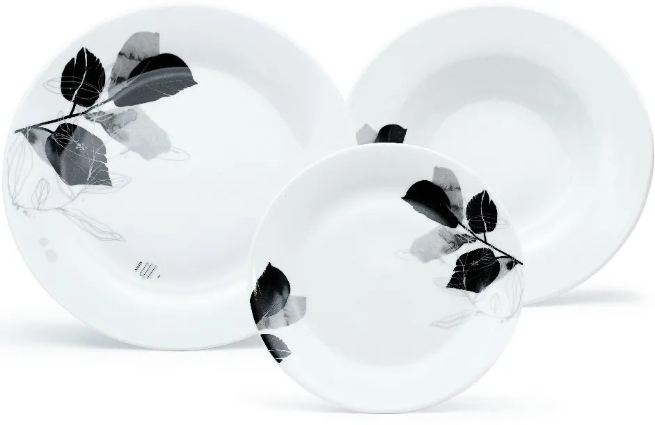 Arôme Home 18-częściowy zestaw obiadowy Lipa, ekstra biały