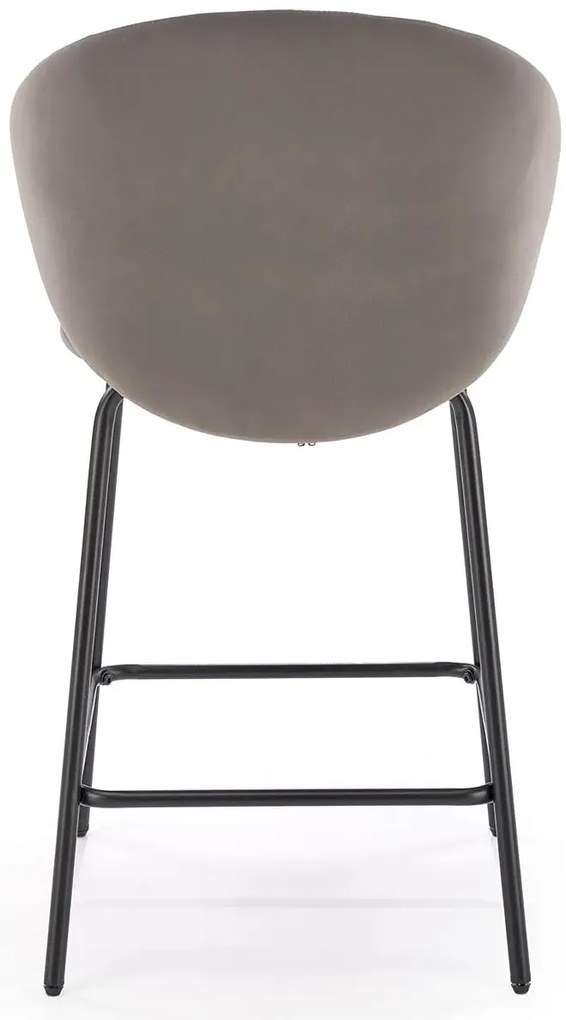 Tapicerowany popielaty hoker A3-Z66