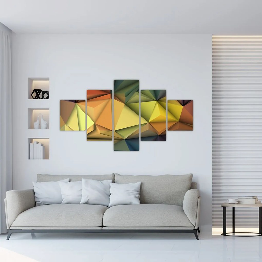 Obraz - Wielokątna abstrakcja 3D (125x70 cm)