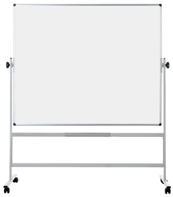 Mobilna, obrotowa, dwustronna biała tablica do pisania, magnetyczna, 1800 x 1200 mm