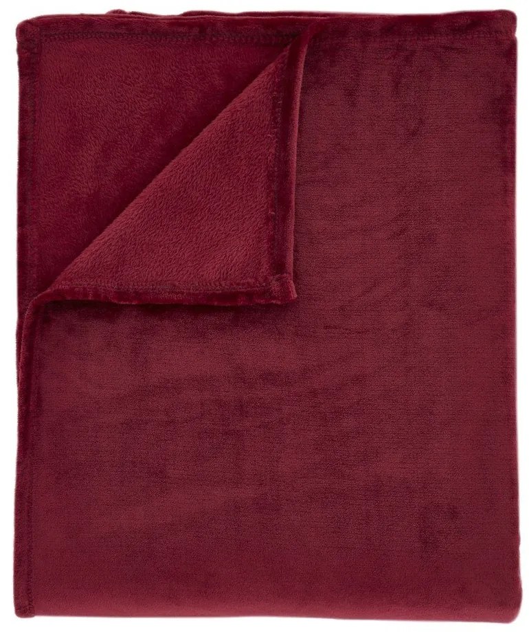 Czerwony koc z mikropluszu 130x170 cm Raschel Velvet – Catherine Lansfield