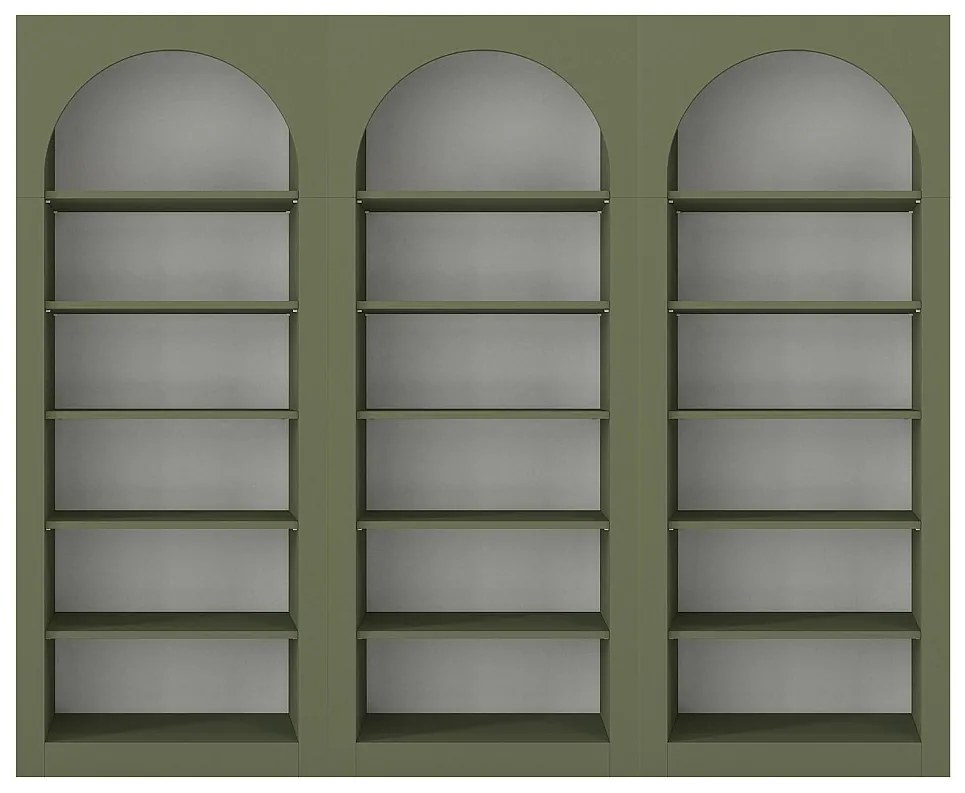 Zestaw 3 regałów z 6 przegródkami - Khaki - CYMORA