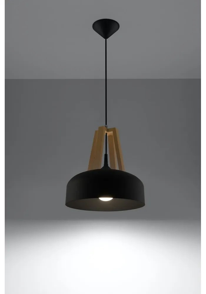 Czarno-beżowa lampa wisząca Nice Lamps Olla