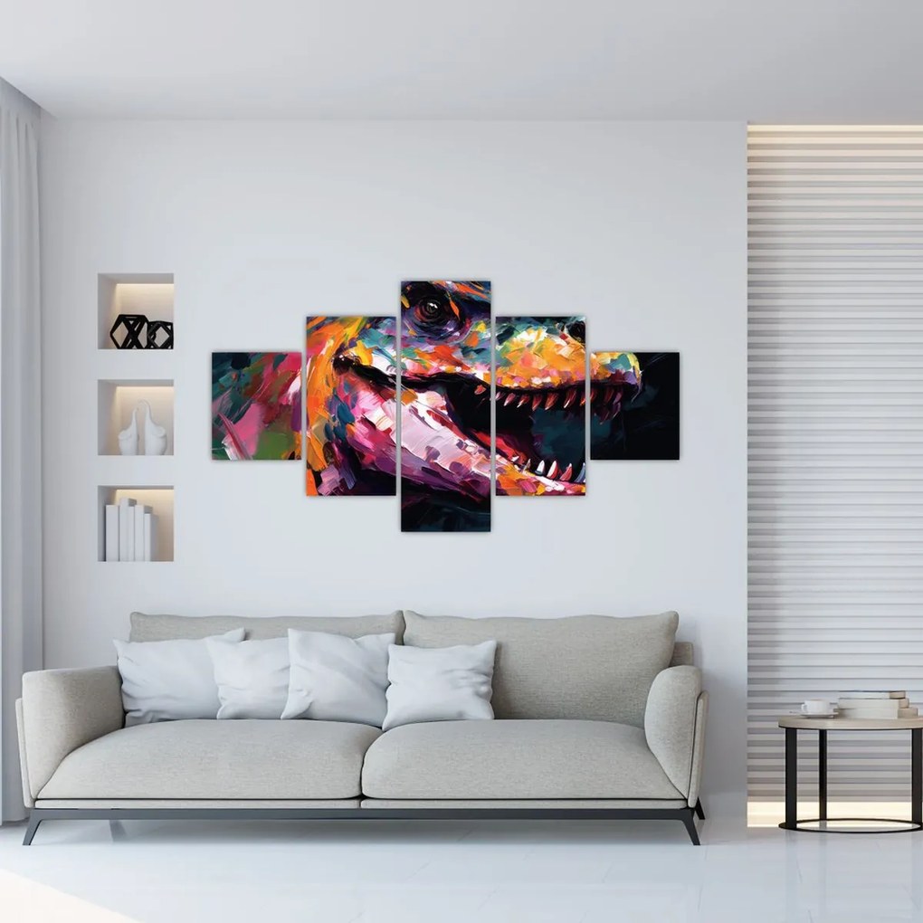 Obraz - Dinozaur, malarstwo (125x70 cm)