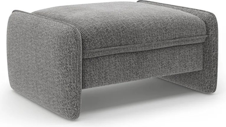 Ciemnoszary podnóżek z tkaniny szenilowej Georgia – Micadoni