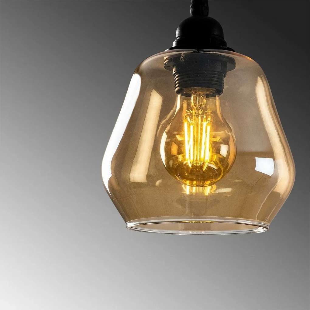 Lampa wisząca Gold - 030, złota-czarna