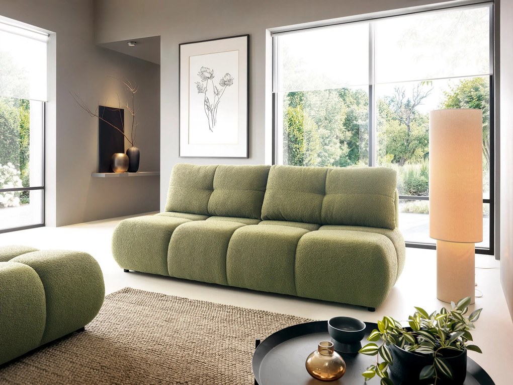 Masseno Sofa CORSO z funkcją spania i pojemnikiem na pościel, Rozkładana sofa - Zielony, NOW OR NEVER 38